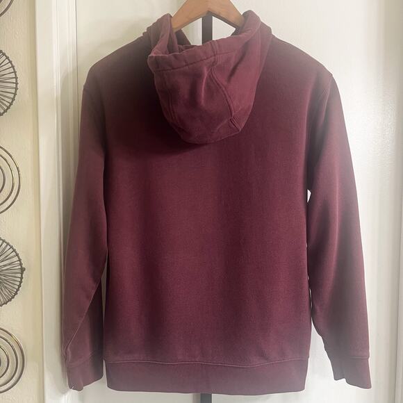 VANS Custom Classics Mens Pullover Big Logo Script Hoodie - Red Burgundy, Size S - Picture 4 of 10